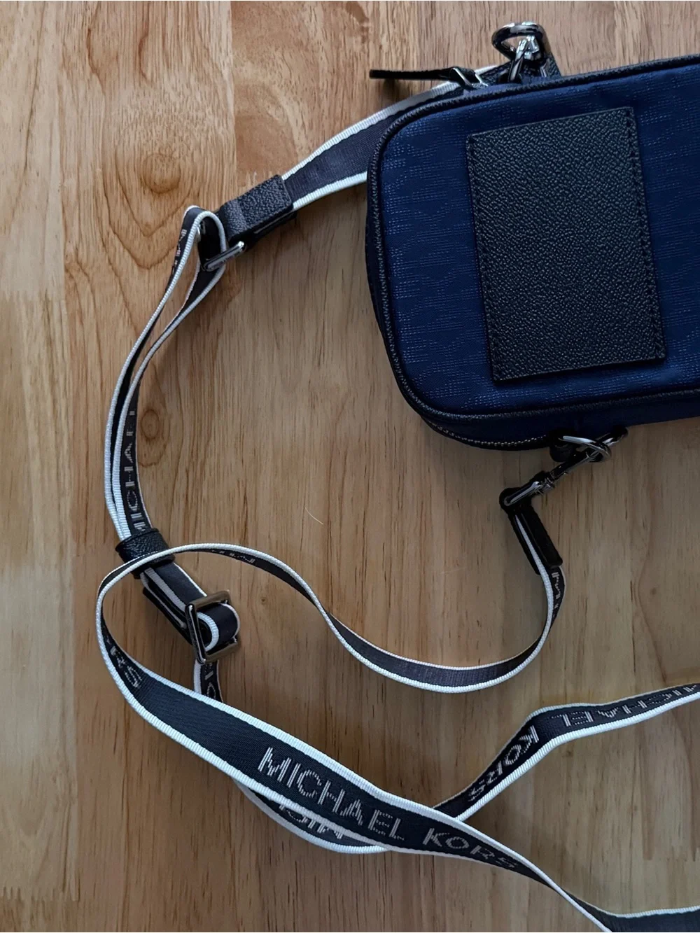 Michael Kors Navy Crossbody Bag with Branded Strap